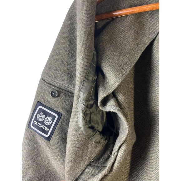 BATTISTONI, Roma 100% Italian Merino Wool Trench Coat, Men's Size Large - Picture 16 of 16